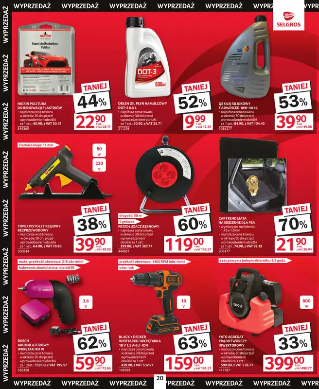Selgros - gazetka promocyjna Katalog Wyprzedaż od czwartku 13.08 do środy 26.08 - strona 20