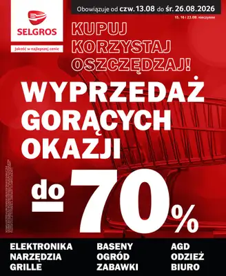 Selgros - gazetka promocyjna Katalog Wyprzedaż od czwartku 13.08 do środy 26.08