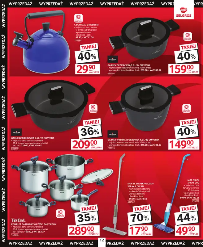 Selgros - gazetka promocyjna Katalog Wyprzedaż od czwartku 13.08 do środy 26.08 - strona 12