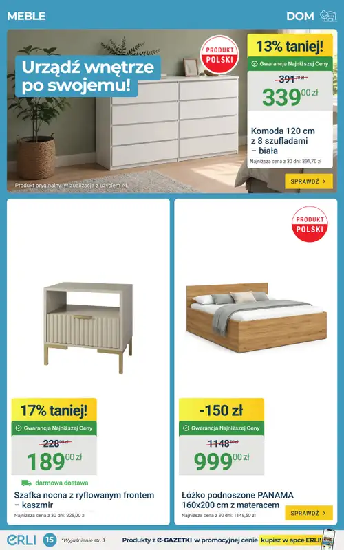 ERLI - gazetka promocyjna Gazetka  do niedzieli 16.08 - strona 15