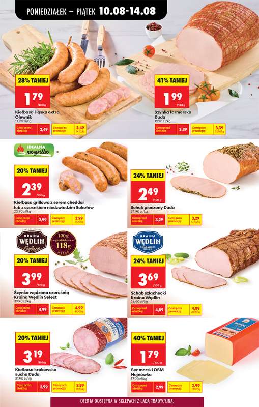 Biedronka - gazetka promocyjna Od poniedziałku, Z ladą tradycyjną od poniedziałku 10.08 do soboty 15.08 - strona 39