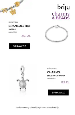 Briju - gazetka promocyjna Promocja Charms & Beads od środy 12.08 do wtorku 08.09 - strona 6