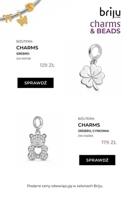 Briju - gazetka promocyjna Promocja Charms & Beads od środy 12.08 do wtorku 08.09 - strona 9