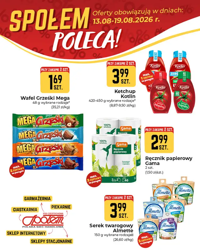 Społem Częstochowa - gazetka promocyjna Plakaty promocyjne od czwartku 13.08 do środy 19.08 - strona 3
