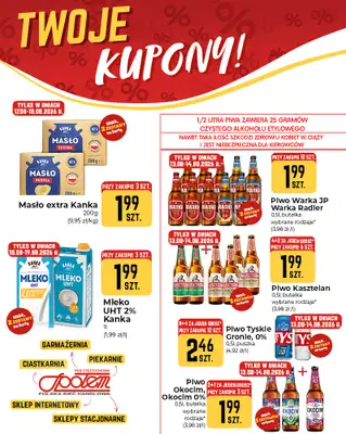 Społem Częstochowa - gazetka promocyjna Plakaty promocyjne od czwartku 13.08 do środy 19.08
