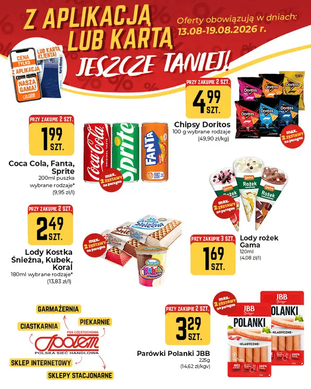 Społem Częstochowa - gazetka promocyjna Plakaty promocyjne od czwartku 13.08 do środy 19.08 - strona 2
