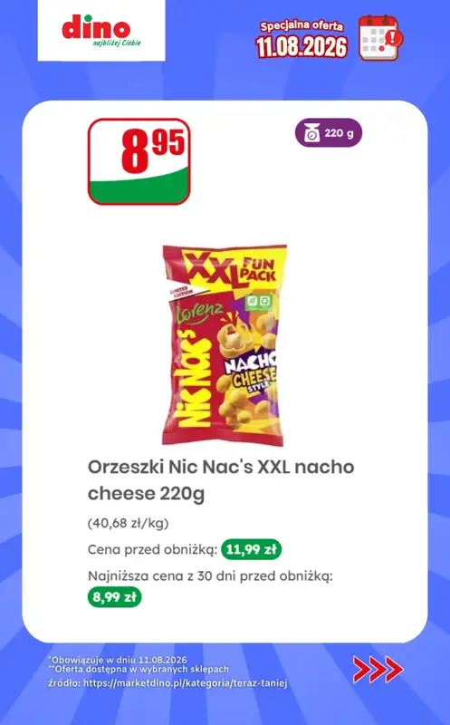 Dino - gazetka promocyjna Specjalna oferta na 11.08.2026 - promocje spoza gazetki od wtorku 11.08 do wtorku 11.08 - strona 9