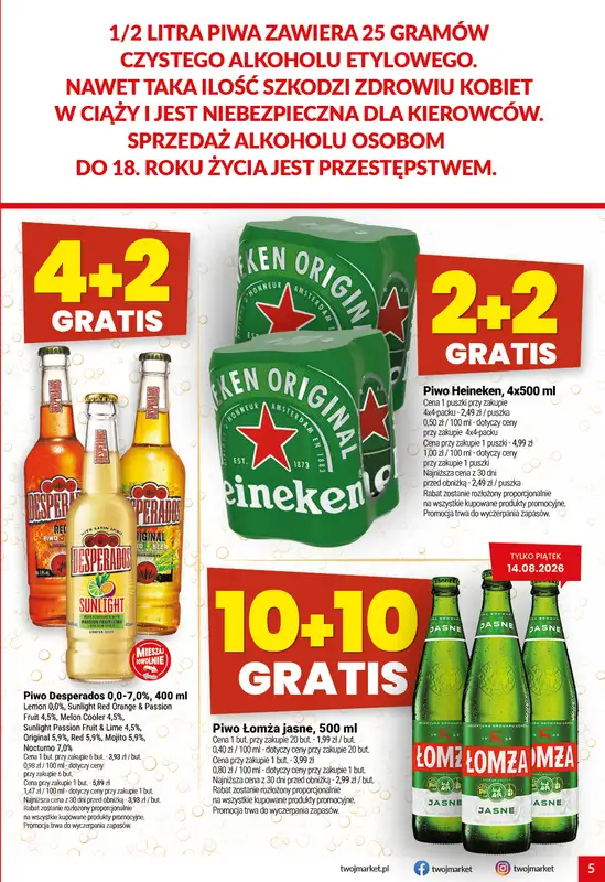 Twój Market - gazetka promocyjna Gazetka od środy 12.08 do wtorku 18.08 - strona 5