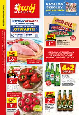 Twój Market - gazetka promocyjna Gazetka od środy 12.08 do wtorku 18.08