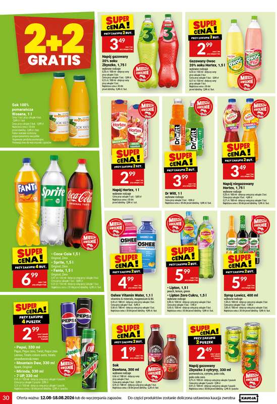 Twój Market - gazetka promocyjna Gazetka od środy 12.08 do wtorku 18.08 - strona 30