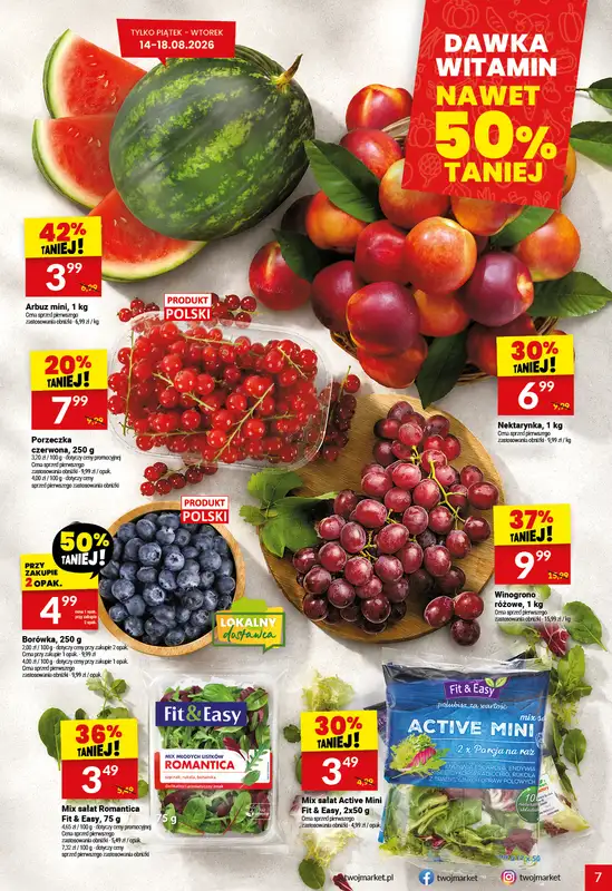 Twój Market - gazetka promocyjna Gazetka od środy 12.08 do wtorku 18.08 - strona 7