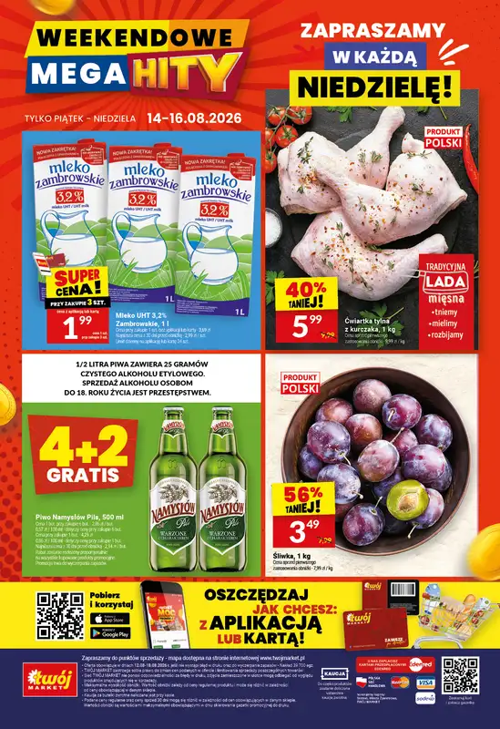 Twój Market - gazetka promocyjna Gazetka od środy 12.08 do wtorku 18.08 - strona 40