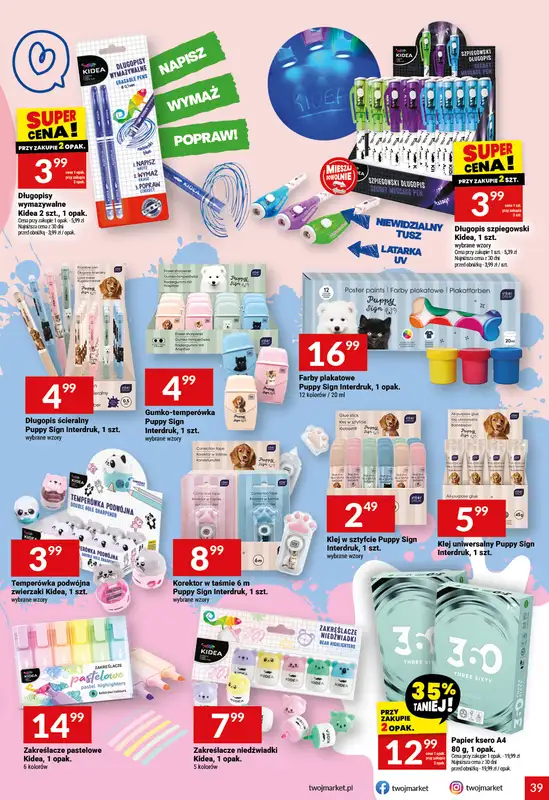 Twój Market - gazetka promocyjna Gazetka od środy 12.08 do wtorku 18.08 - strona 39