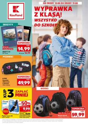 Kaufland - gazetka promocyjna Oferta Kaufland - do Szkoły! od środy 12.08 do środy 19.08