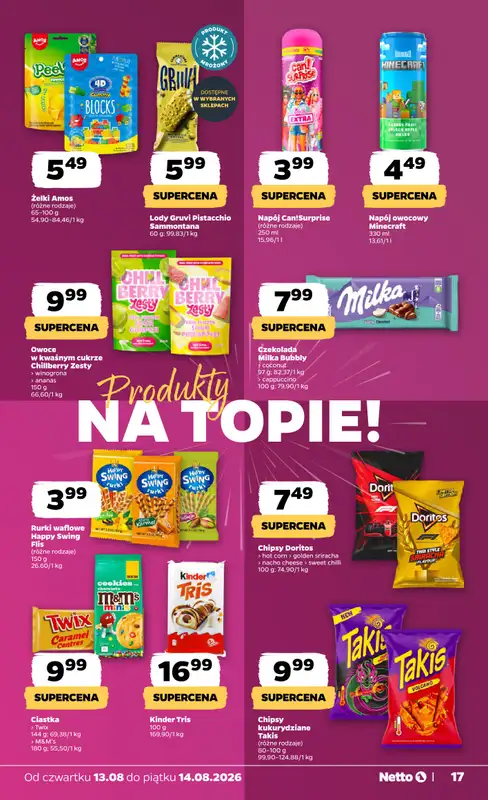 Netto - gazetka promocyjna Gazetka Spożywcza od czwartku 13.08 do piątku 14.08 - strona 17