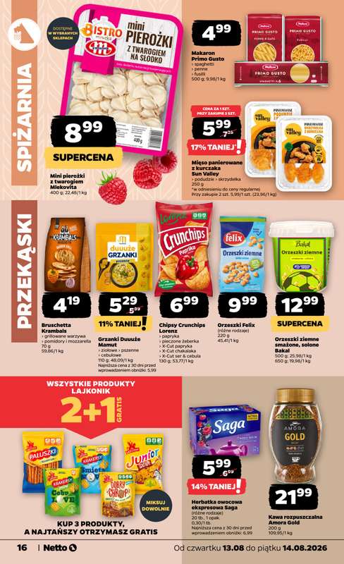 Netto - gazetka promocyjna Gazetka Spożywcza od czwartku 13.08 do piątku 14.08 - strona 16