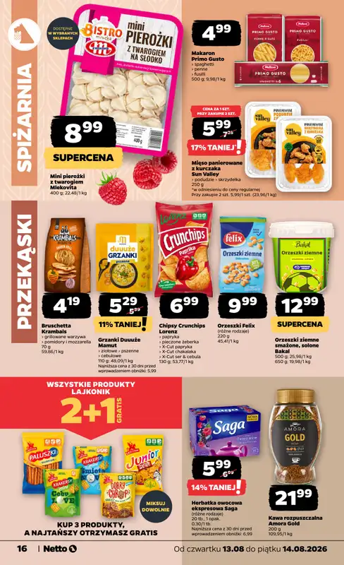 Netto - gazetka promocyjna Gazetka Spożywcza od czwartku 13.08 do piątku 14.08 - strona 16