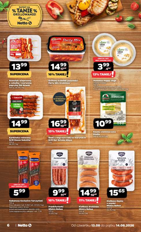 Netto - gazetka promocyjna Gazetka Spożywcza od czwartku 13.08 do piątku 14.08 - strona 6