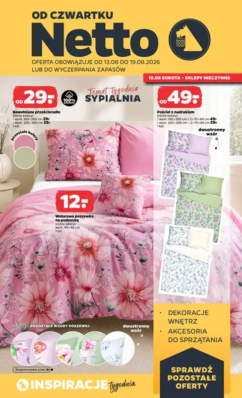 Netto - gazetka promocyjna Inspiracje tygodnia Sypialnia  