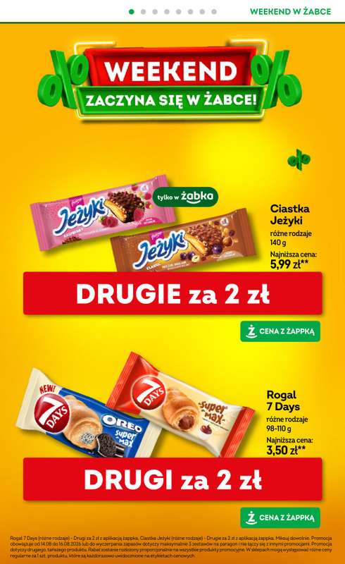 Żabka - gazetka promocyjna Gazetka weekendowa od piątku 14.08 do niedzieli 16.08 - strona 2
