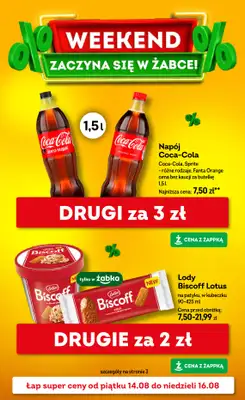 Żabka - gazetka promocyjna Gazetka weekendowa od piątku 14.08 do niedzieli 16.08