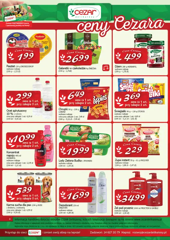 CEZAR Delikatesy - gazetka promocyjna Gazetka od czwartku 13.08 do środy 26.08 - strona 8