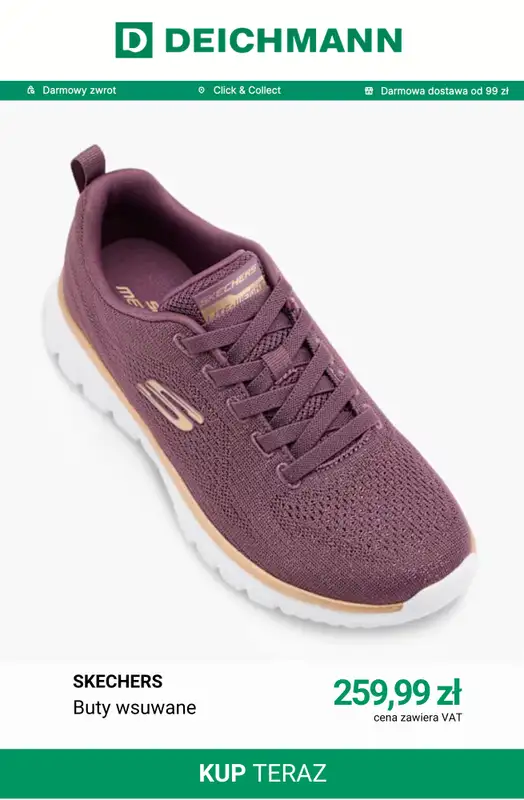 Deichmann - gazetka promocyjna -20% na nieprzecenione produkty Skechers od wtorku 11.08 do poniedziałku 17.08 - strona 8