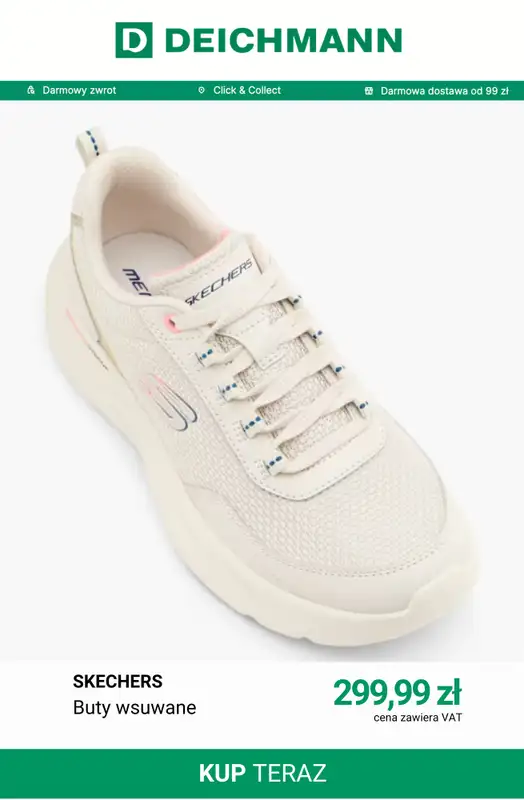 Deichmann - gazetka promocyjna -20% na nieprzecenione produkty Skechers od wtorku 11.08 do poniedziałku 17.08 - strona 6