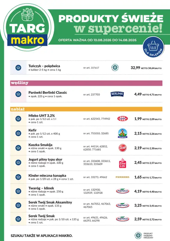 Makro - gazetka promocyjna Targ MAKRO - oferta świeża w super cenach! od wtorku 11.08 do piątku 14.08 - strona 7