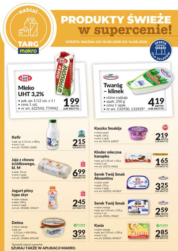Makro - gazetka promocyjna Targ MAKRO - oferta świeża w super cenach! od wtorku 11.08 do piątku 14.08