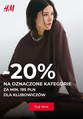 H&M - gazetka promocyjna -20% na oznaczone kategorie od wtorku 11.08 