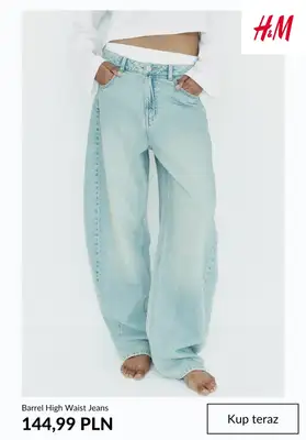 H&M - gazetka promocyjna Barrel jeans damskie od środy 12.08  - strona 3