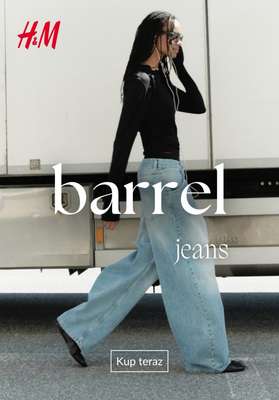 H&M - gazetka promocyjna Barrel jeans damskie od środy 12.08 