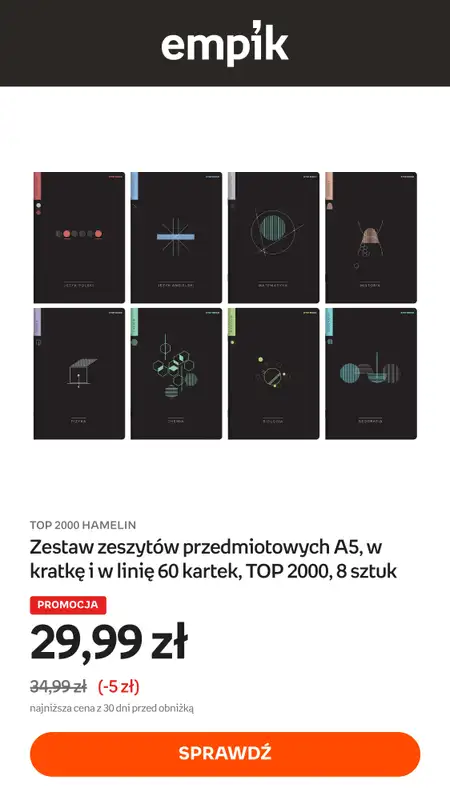 Empik - gazetka promocyjna Back to school - oferta on-line od środy 12.08 do soboty 22.08 - strona 8