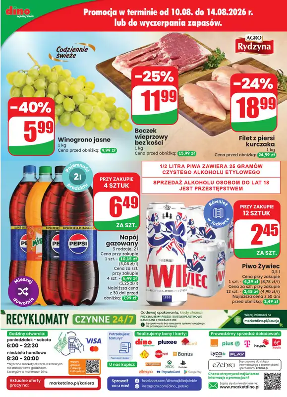 Dino - gazetka promocyjna Gazetka 33 / 2026 od środy 12.08 do wtorku 18.08 - strona 85