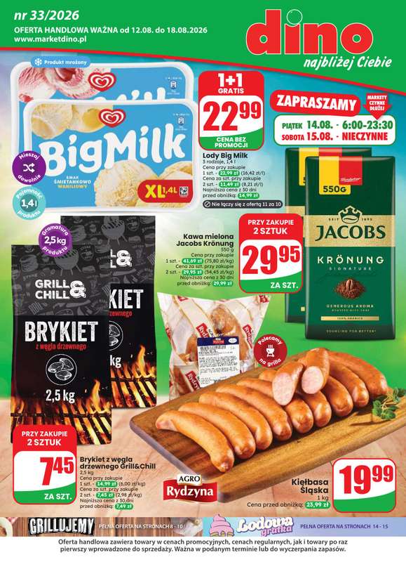 Dino - gazetka promocyjna Gazetka 33 / 2026 od środy 12.08 do wtorku 18.08