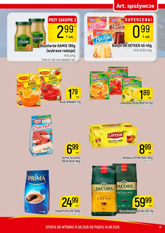 Delikatesy Piotruś Pan - gazetka promocyjna Gazetka od wtorku 11.08 do piątku 14.08 - strona 11