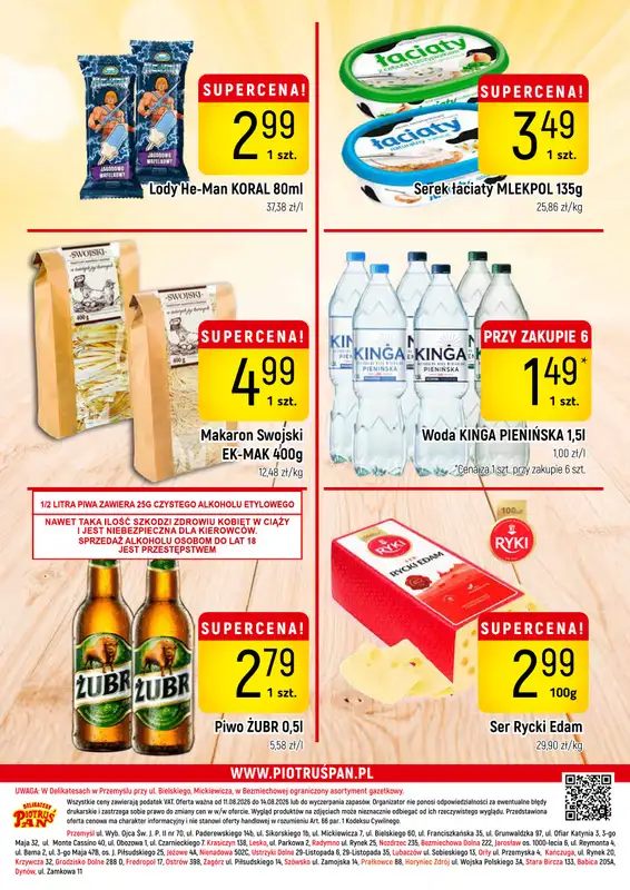 Delikatesy Piotruś Pan - gazetka promocyjna Gazetka od wtorku 11.08 do piątku 14.08 - strona 16