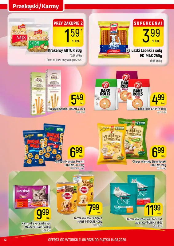 Delikatesy Piotruś Pan - gazetka promocyjna Gazetka od wtorku 11.08 do piątku 14.08 - strona 12