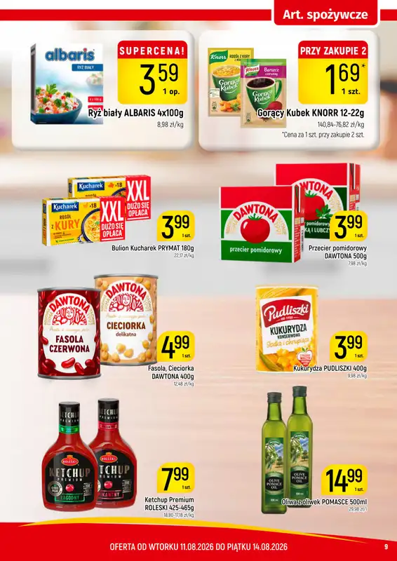 Delikatesy Piotruś Pan - gazetka promocyjna Gazetka od wtorku 11.08 do piątku 14.08 - strona 9