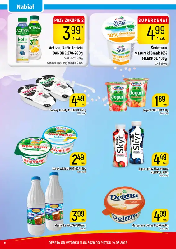Delikatesy Piotruś Pan - gazetka promocyjna Gazetka od wtorku 11.08 do piątku 14.08 - strona 6