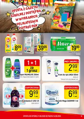 Delikatesy Piotruś Pan - gazetka promocyjna Gazetka od wtorku 11.08 do piątku 14.08 - strona 15