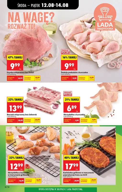 Biedronka - gazetka promocyjna Od środy, Z ladą tradycyjną od środy 12.08 do wtorku 18.08 - strona 32