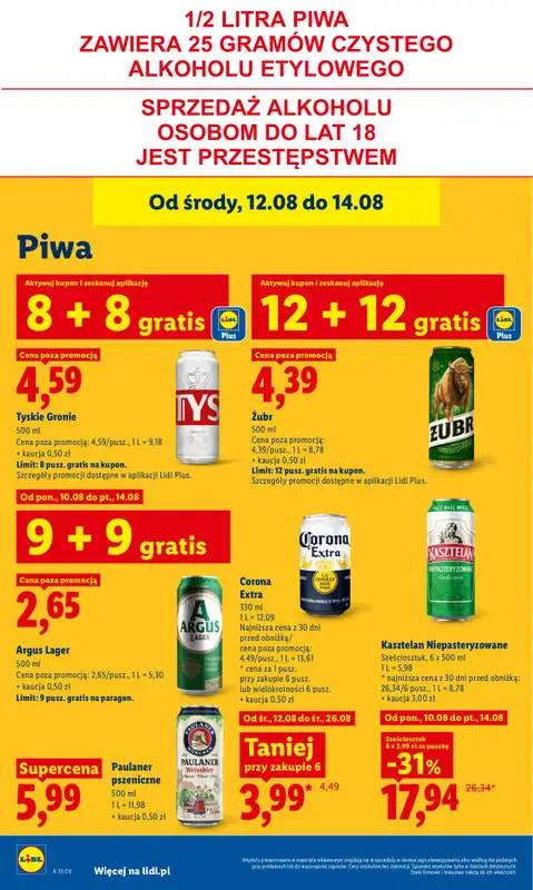 Lidl - gazetka promocyjna Gazetka Ważna Od 12.08 Do 14.08 od środy 12.08 do piątku 14.08 - strona 74