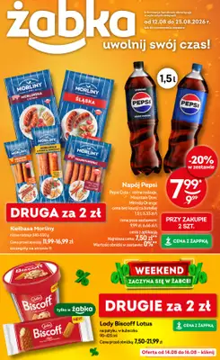 Żabka - gazetka promocyjna Gazetka od środy 12.08 do wtorku 25.08