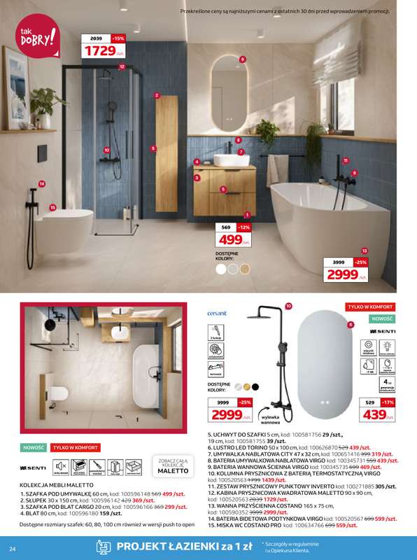 Komfort - gazetka promocyjna Gazetka od środy 12.08 do wtorku 15.09 - strona 24