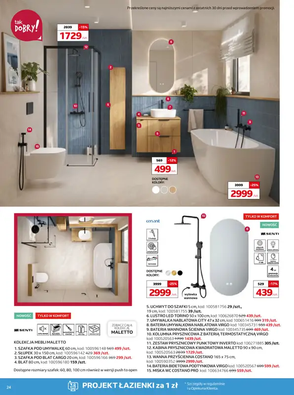 Komfort - gazetka promocyjna Gazetka od środy 12.08 do wtorku 15.09 - strona 24