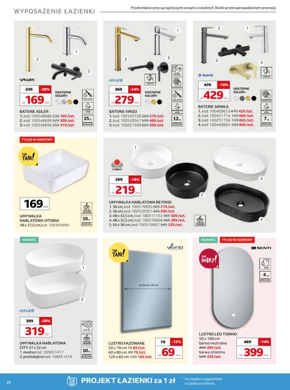 Komfort - gazetka promocyjna Gazetka od środy 12.08 do wtorku 15.09 - strona 26
