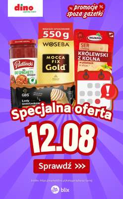 Dino - gazetka promocyjna Specjalna oferta na 12.08.2026 - promocje spoza gazetki od środy 12.08 do środy 12.08