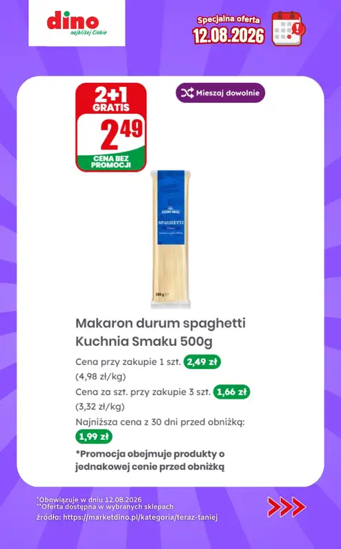 Dino - gazetka promocyjna Specjalna oferta na 12.08.2026 - promocje spoza gazetki od środy 12.08 do środy 12.08 - strona 8